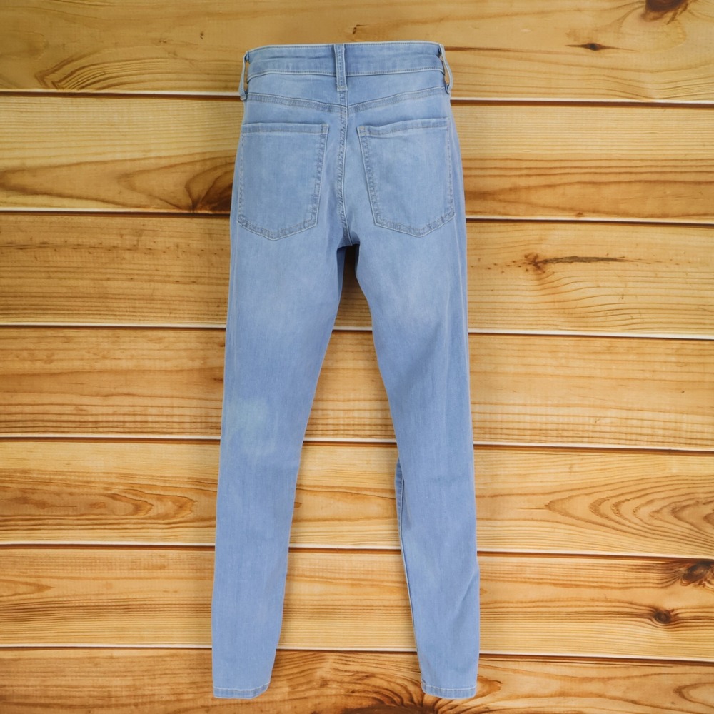 SO Jeggings Jeans Distressed High Rise Curvy Fit Womens Size 0 Blue Light Wash - Picture 2 of 7